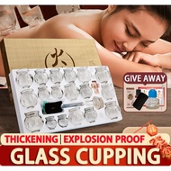 12PCS Ventosa Set Glass Cupping THerapy Body Relaxation Massage Set Jars Fire Cupping