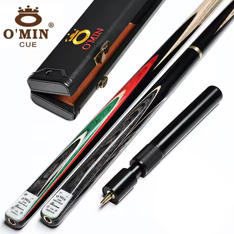 2022 New Arrival OMIN Gunman 3/4 Snooker Cue One Piece 10mm /9.5mm Tip with Snooker Cue Case Set Chi
