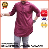 HIJAU Koko Muslim Fashion Batik Combination C07 Al Haramain Green ML XL X4Y8 Thick Men's Koko Shirt