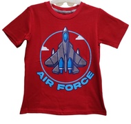 Kaos Anak Laki Laki Pesawat Tempur Merah 1 sampai 10 Tahun / Kaos bdg