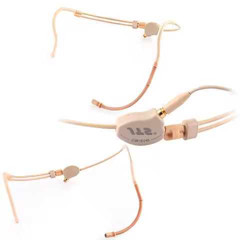 JTS CM-214i Earhook Headset Microphone Headworn Omnidirectional Condenser Cartridge Compatible For S