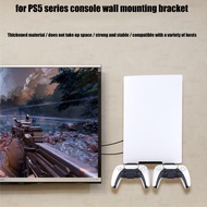 Wall Mounted Console Stand For PS5/PS5 Slim Holder with 2 Controller Mounts Vertical Stand Storage Bracket for PlayStation5 Slim
