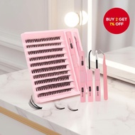 Fluffy Cluster Eyelash Kit 40D D-Curled Lashes 8-16mm Extension