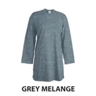 Muslimah Light Grey Melange Eight Square Blank T-Shirt 100% Cotton