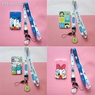 New Anime Disney Card Cover Monsters University Donald Duck Student Campus Hanging Neck Bag ABS Card Holder Original Cartoon