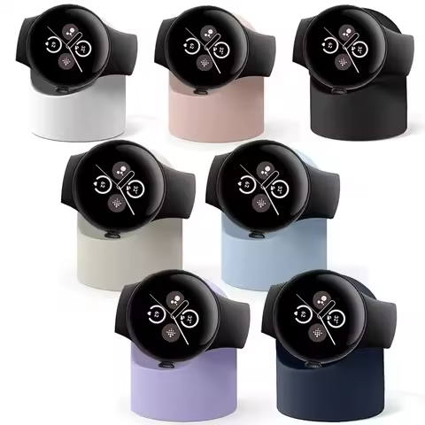 For Google Pixel Watch 2 Silicone Charge Holder Cable Hole Charging Support Charger Bracket For Goog