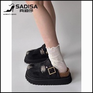 [Half Slippers Women] Toe-Covered Shoes Lazy Shoes SADISA Birkenstock Shoes Women 2025 Thick-Soled W