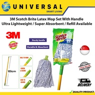 [SG SHOP SELLER] 3M Scotch Brite Latex Mop Set With Handle  Ultra Lightweight / Super Absorbent / Refill Available