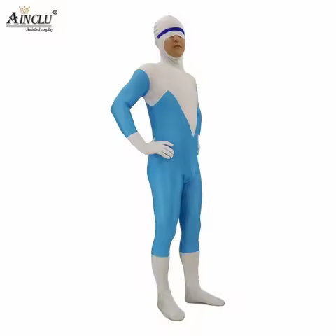 2026 Boys Men Frozone Lucius Best Cosplay Costumes Spandex Movie The Incredibles Bodysuits W05QA
