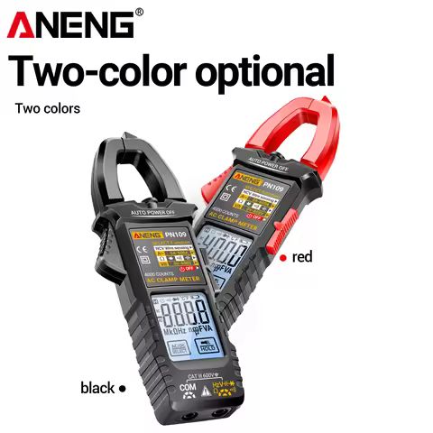 ANENG PN109 Digital Clamp Meter 4000 Counts 600A AC Current 600V AC DC Voltage Resistance Capacitanc