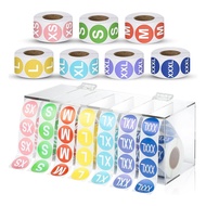 Stickers Organizer 3500 Pieces Size Sticker Roll Dispenser Labels Holder Acrylic T-Shirt Size Labels