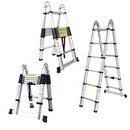 Double Sided / SINGLE Aluminium Telescopic Pole Ladder *10 steps 12 steps 16 steps 18steps 13 steps 