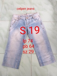 kode:S19/PL celana pendek jeans cewek/celana cewek second/celana pendek/pakaian cewek/thrift celana