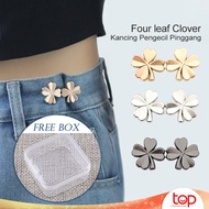 [FREE Box] Button Jeans Waist Reduction Pants Clover Needle Piercing