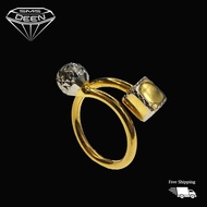 SMS DEEN Ball & Box Ring, ±4.15GM - Gold 916 Emas - Cincin Bola (Sz: 11 - 4.15GM)