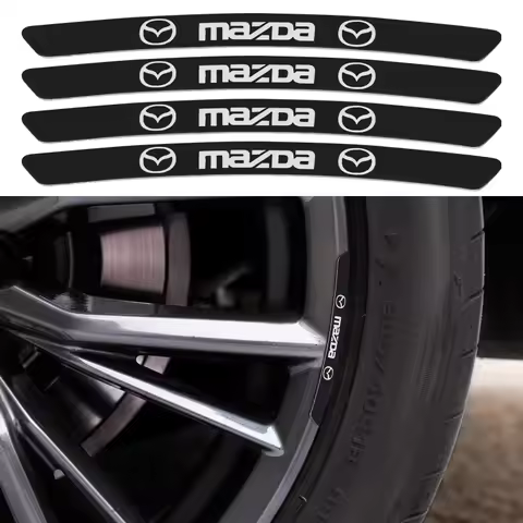 Aluminum Car Badges Wheels Rims Stickers Auto Accessories For Mazda 3 6 CX3 CX5 CX8 Atenza Axela Dem