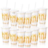 shngki 12 PCS Greek Mythology Cups 24oz Ancient Greek Tumblers With Lids Straws | 24oz Toga Plastic 