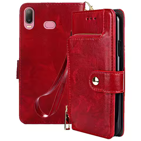 Flip Leather Zipper Wallet Cover For Samsung Galaxy A6 A7 A8 Plus 2016 2017 2018 A9 Star Lite Pro A9