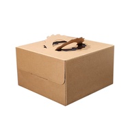 ‍🚢Cake Box Wholesale4/6/8/10/12/14Inch Single-Layer Double-Layer Square Kraft Paper Portable Cake Box Manufacturer