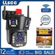 LLSEE 20X Optical Zoom Wireless CCTV Outdoor Waterproof Camera 20MP 8K PTZ CCTV 360 ° WiFi Color Night Vision Bidirectional Call Mobile Tracking IP Security Camera