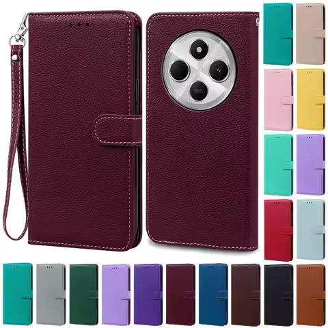 For Poco C75 Case Luxury Leather Flip Wallet Case For Poco C75 Case Xiaomi Poco C75 C 75 Case Silico