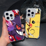 Pokemon Gengar Pikachu Pocket Monster Clear Phone Case For Samsung A57 A37 A56 5G A55 A54 A53 A17 A1