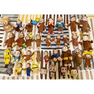 [showcase 2] Curious George Keychain Plushie DollBagcharm Original Brand