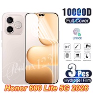 For Honor 600 Lite 5G HD Hydrogel Film Screen Protector 1/2/3 Pcs For Honor 600 Pro Honor600Lite Hon