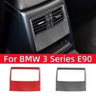 :{-- “สำหรับ BMW 3 Series E90 2005-2012อุปกรณ์เสริมคาร์บอนไฟเบอร์ภายในช่องระบายปรับอากาศด้านหลังรถแผ่นครอบสติ๊กเกอร์ตกแต่ง