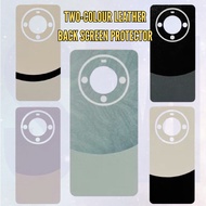 Oppo F1 F1S F3 Plus F5 F7 F9 F11 Pro Find X2 X3 X5 Pro Two Colour Design Plain Leather Screen Protector Sticker