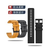 Fit For Suunto 9 Baro Sparta Baro Expedition Alpha Waterproof Sports Silicone Rubber Watch Strap 24M