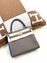 Hermes Kelly 25 大象灰金