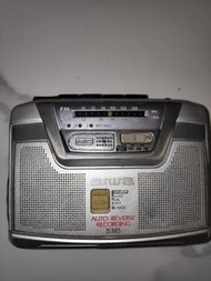 卡式帶播放器收音機錄音機聽電台Aiwa cassette player portable recorder player radio FM am vintage