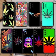 Phone Case for Samsung Galaxy A11 A21 A50 A50S A30S A70 ZP52 Weed Leaf Soft Cover Silicone