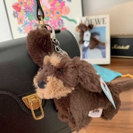 Jellycat Doll Genuine Pendant Chanel Dog Keychain Plush Bag Accessories Three Standards Complete