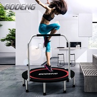 40" 50" Mini Trampoline for Adults, Foldable Fitness Rebounder Trampoline with Anti-Slip Handrail, E