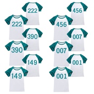 Squid Game Costume Kids Tshirts Boys and Girls Cottn Top Shirts For Children Tops 456 001 390 149 00