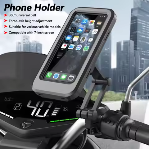 Universal Waterproof 360° Swivel Phone Mount for Motorcycle/Bike Adjustable GPS Holder for Cellphone