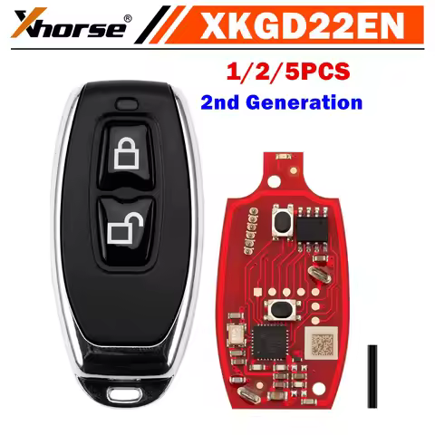 1/2/5 Pieces XHORSE XKGD22EN Garage Door Second Generation Universal Remote Key