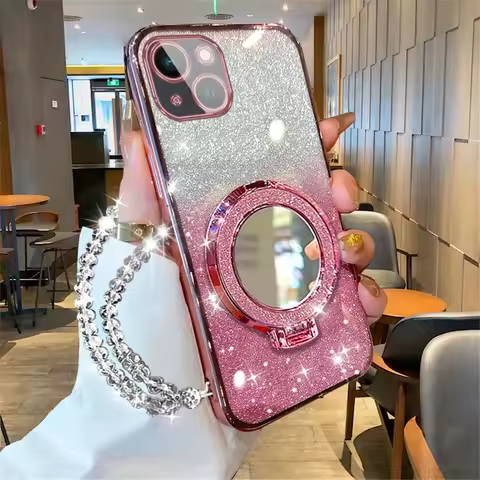 Redmi Note12 Crystal Bracelet Mirror Phone Holder Case For Xiaomi Redmi Note 12 Pro Plus 12S 11S 10S