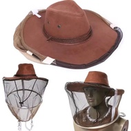 AntiBeeHat Full Face Neck Cover Mask Bee Head Face Protector Net Veil Protector Beekeeping Veil Glov