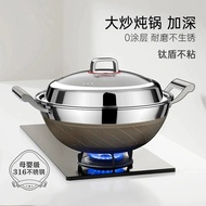 Tri-Ply Stainless Steel Dutch Oven with Lid, Non Stick Honeycomb Stock Pot for Cooking, Large Nonsti