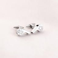 足球 銀哨子 袖扣 Football Whistle Cufflink