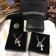 Chrome Hearts  克羅心鑲鑽十字架雙面項鍊