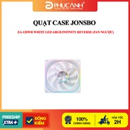 JONSBO ZA-120WR White LED ARGB infinity REVERSE case Fan (REVERSE Fan)