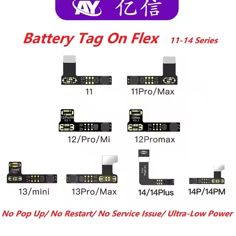 Best Choice 3PCS AY A108 OEM Battery Tag On Flexible Cable Flex for iPhone 11 12 13 14 Pro Max No Wa