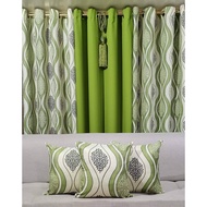 WindowStyleMNL 3in1 "Silvia Green" Curtain 5-8 feet