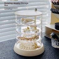 Jewelry Desktop Storage Box Transparent Rotating High-End Exquisite Dresser Earrings Stud Hand Necklace Earrings Hair Accessories Box storage box storage bed toyogo storage drawer jewellery box  organiser box box storage  toyogo storage