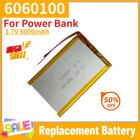 New 6060100 Rechargeable High Large Capacity LiPo Battery Cell 3.7V 5000mAh Lithium Polymer Battery