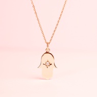Grace Fine Jewelry จี้เพชรแท้ทองแท้ 9K Hamsa Fatima Hand with Diamond (จี้อย่างเดียว)